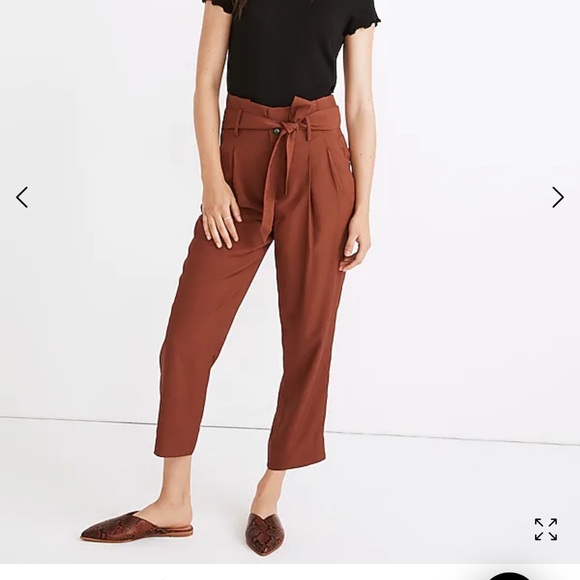 Madewell Drapey Paperbag Pants Size 8 Excellent Condition EUC Super Cute Fall - Picture 2 of 7